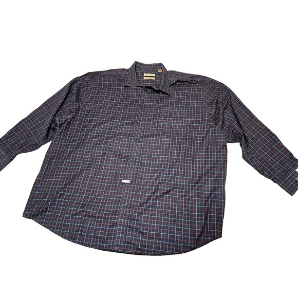 Roundtree & Yorke Men's Gold Label Long Sleeve Non-Iron Perfect Shirt Size 4XB - Picture 1 of 12